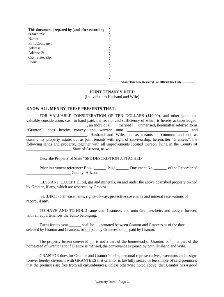 joint tenancy deed Preview on Page 1