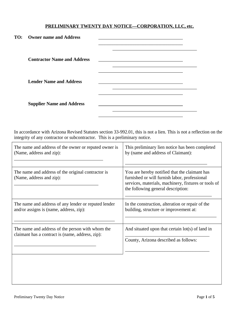 arizona 20 Preview on Page 1