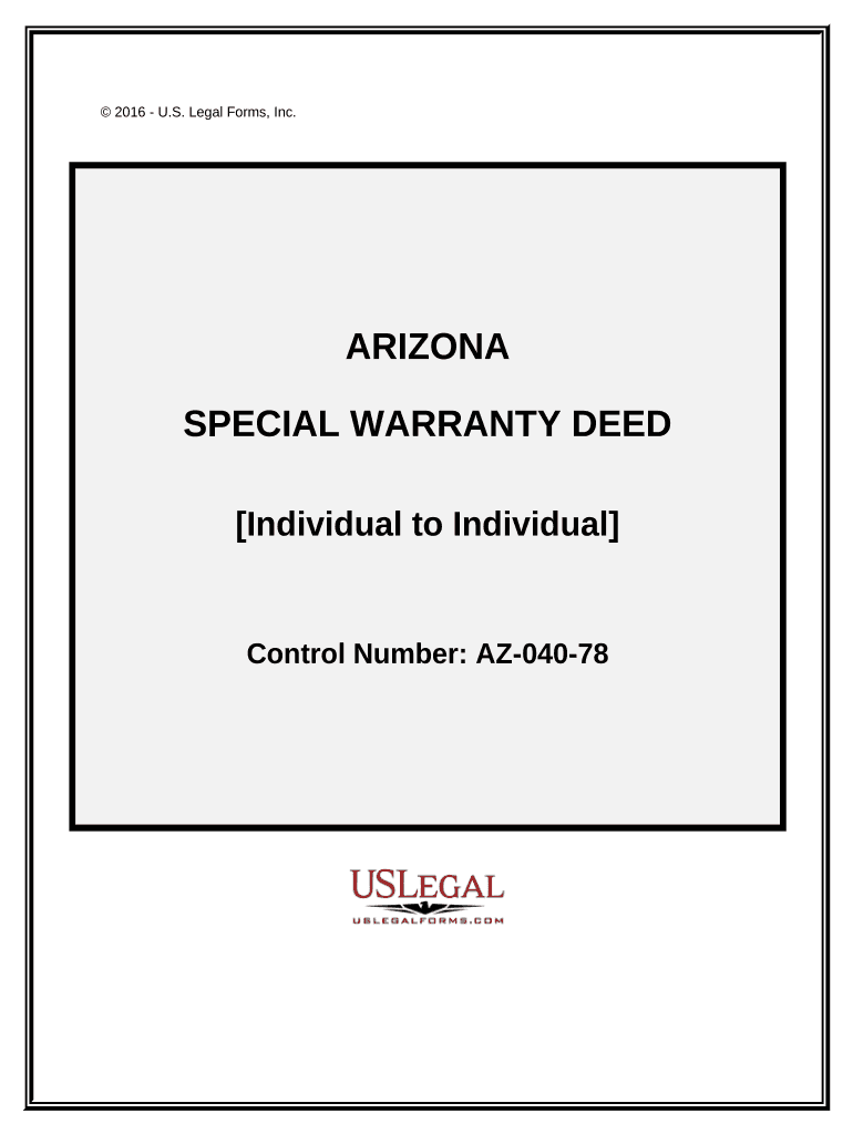 arizona special warranty deed Preview on Page 1