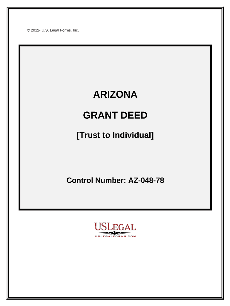 Grant Deed - Trust to an Individual - Arizona Preview on Page 1