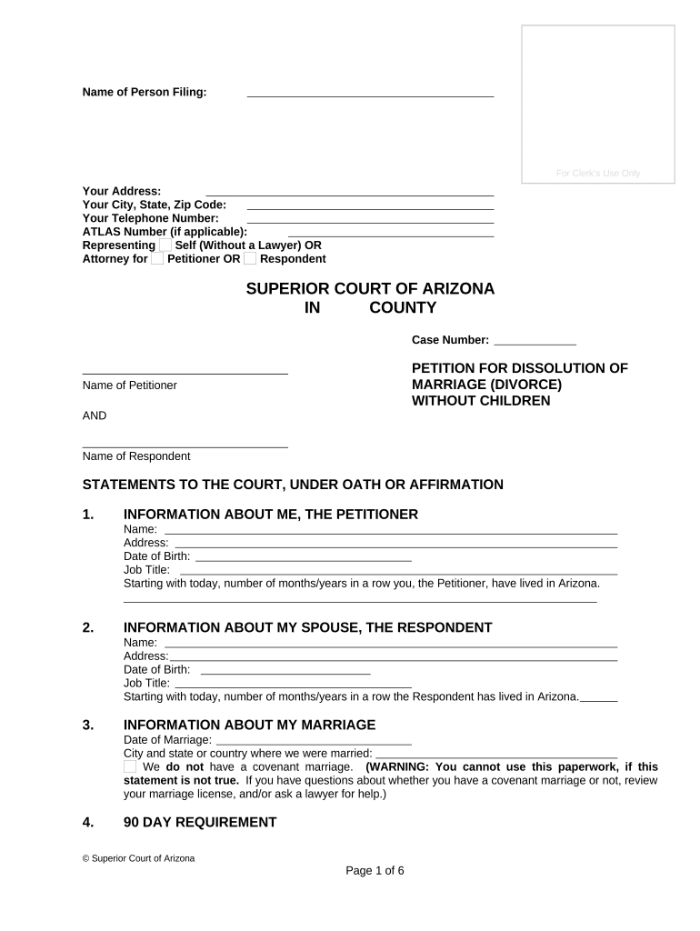 marriage divorce form Preview on Page 1