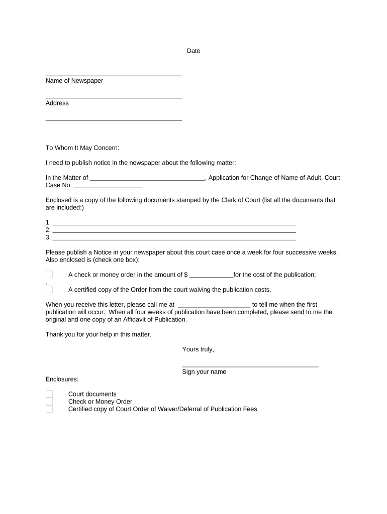 Cover Letter Regarding Publication - Arizona Preview on Page 1