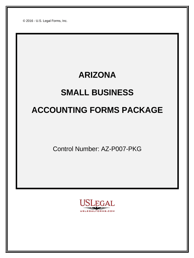 Small Business Accounting Package - Arizona Preview on Page 1.