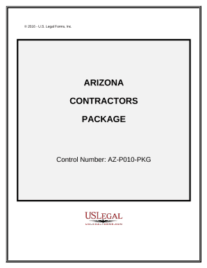 Contractors Forms Package - Arizona