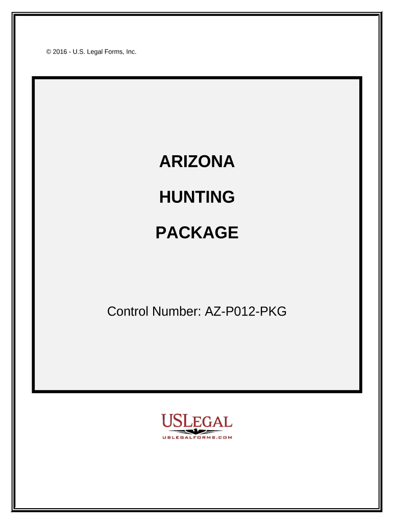 Hunting Forms Package - Arizona Preview on Page 1.