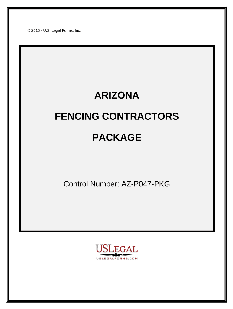 Fencing Contractor Package - Arizona Preview on Page 1