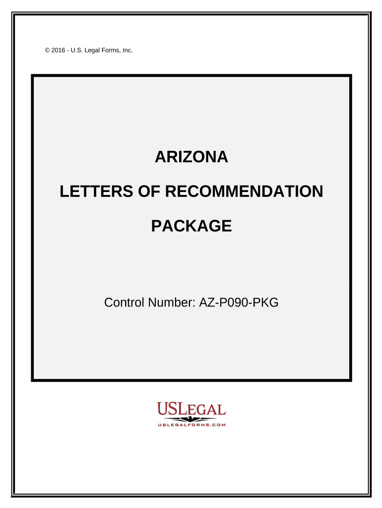 Letters of Recommendation Package - Arizona Preview on Page 1.