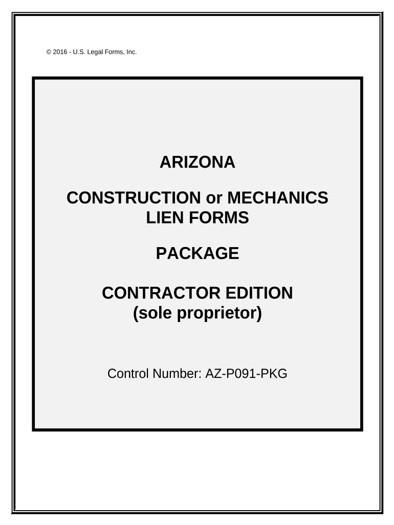 arizona mechanics lien form Preview on Page 1