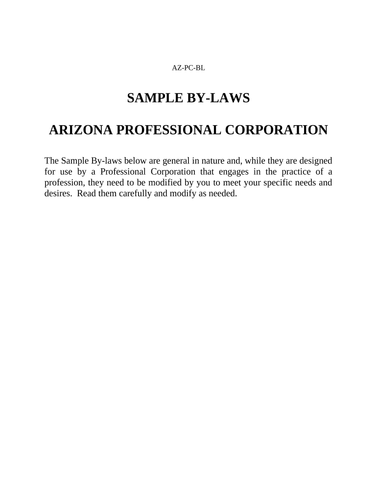 arizona professional corporation Preview on Page 1