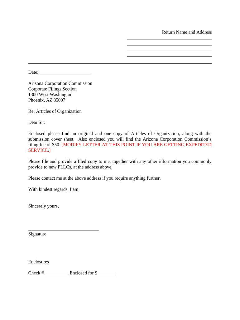 transmittal letter for submitting documents Preview on Page 1