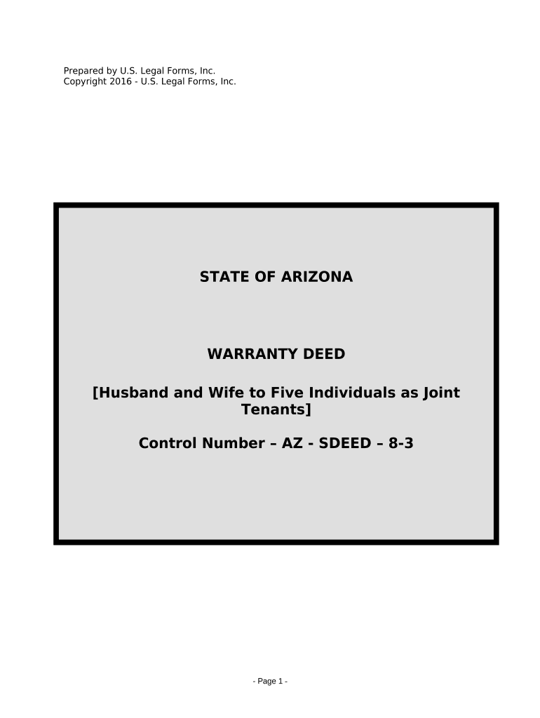 arizona warranty deed form Preview on Page 1