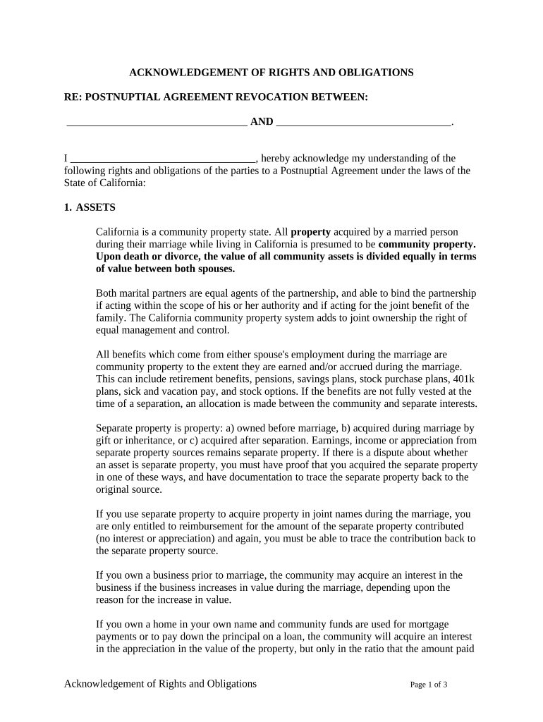post nuptial agreement california Preview on Page 1