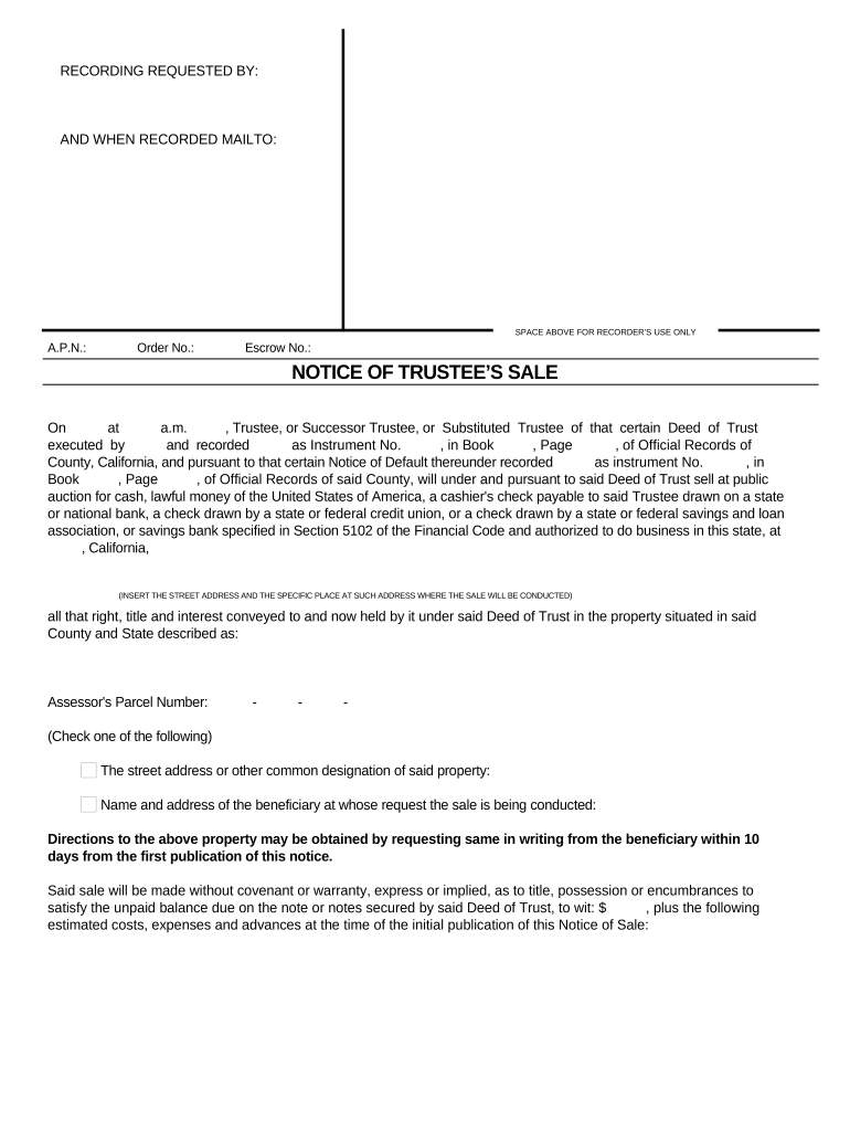 notice trustees sale Preview on Page 1