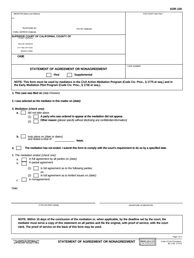 ca agreement Preview on Page 1