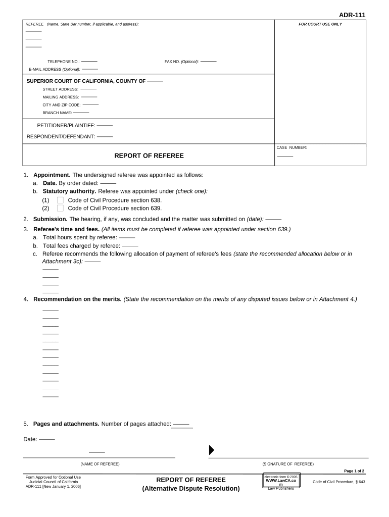 appraisal report of california probate referee form Preview on Page 1.