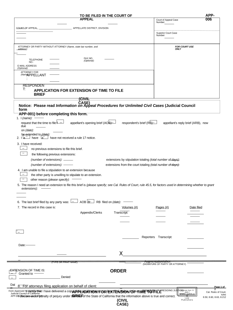 application civil form Preview on Page 1