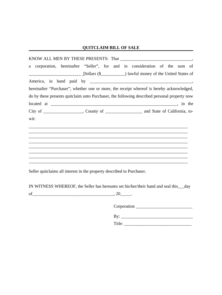 bill of sale form Preview on Page 1