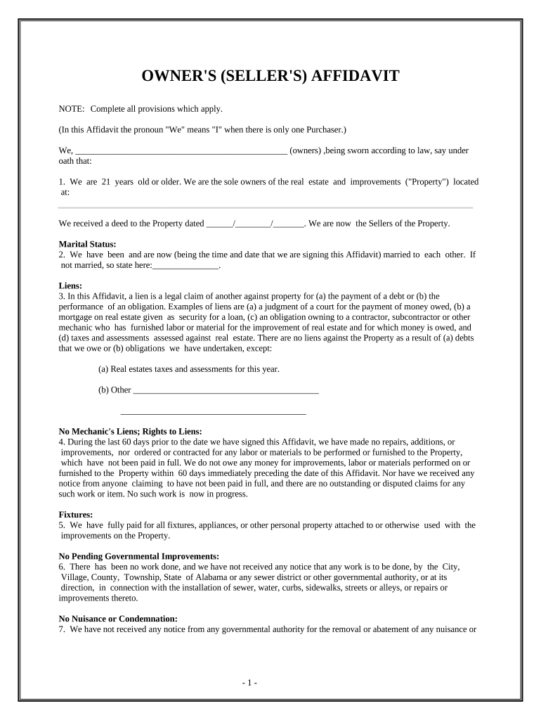 affidavit meaning Preview on Page 1