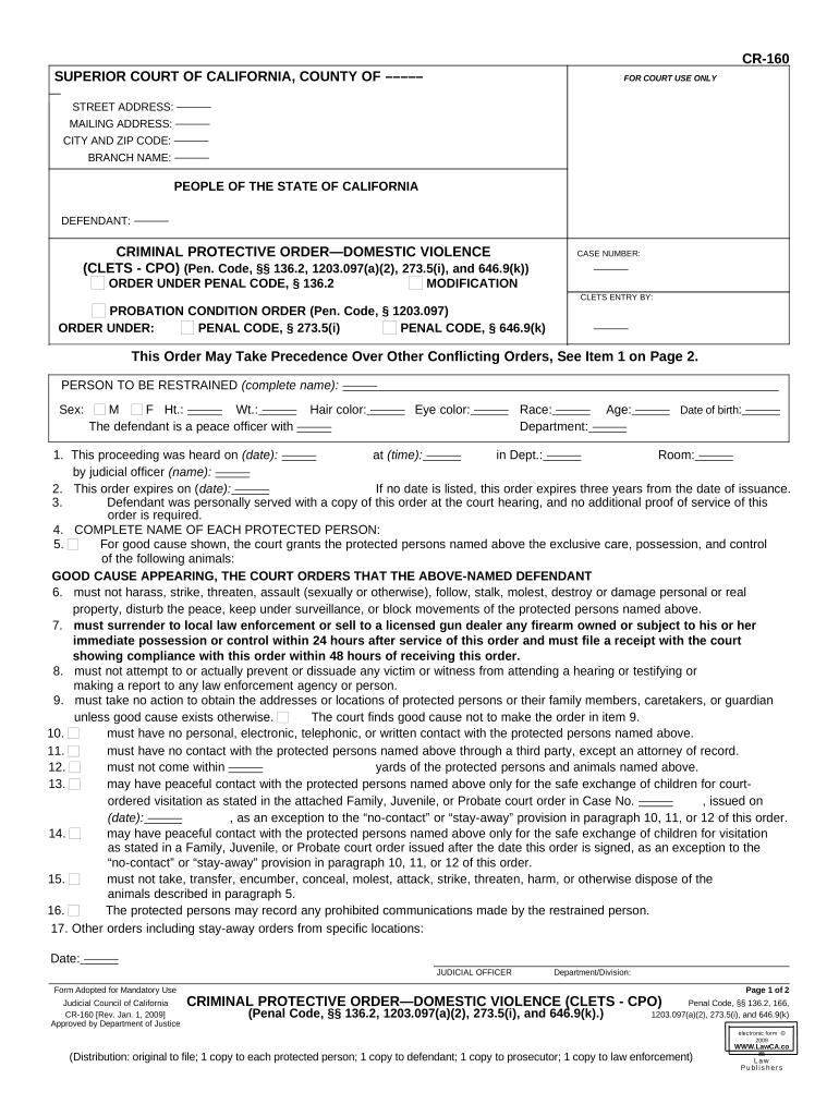 California criminal Fill out & sign online DocHub