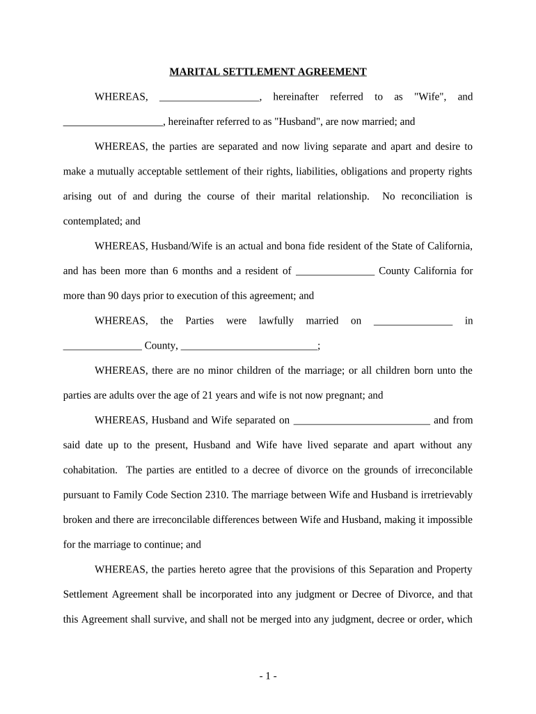 legal settlement agreement Preview on Page 1.