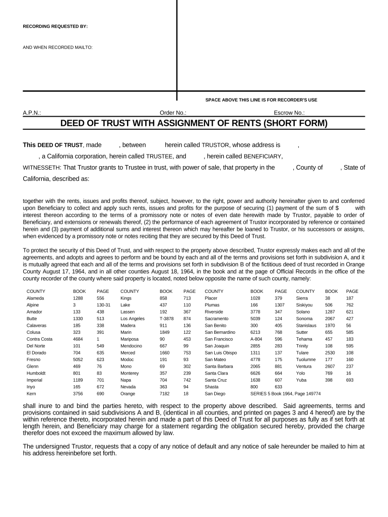 ca deed trust form Preview on Page 1