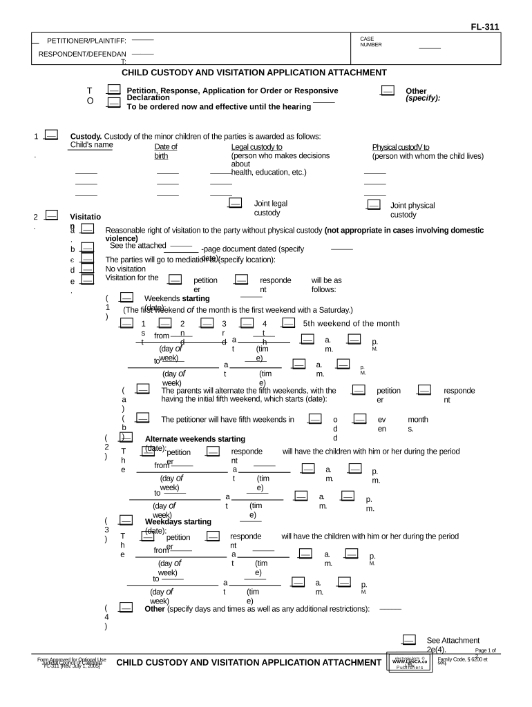 ca child visitation Preview on Page 1