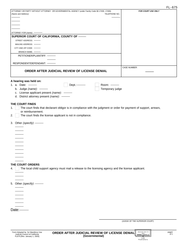 california license denial Preview on Page 1