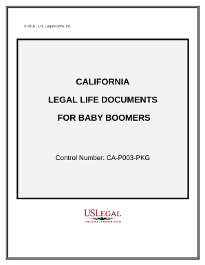 California Legal Life Documents for Baby Boomers