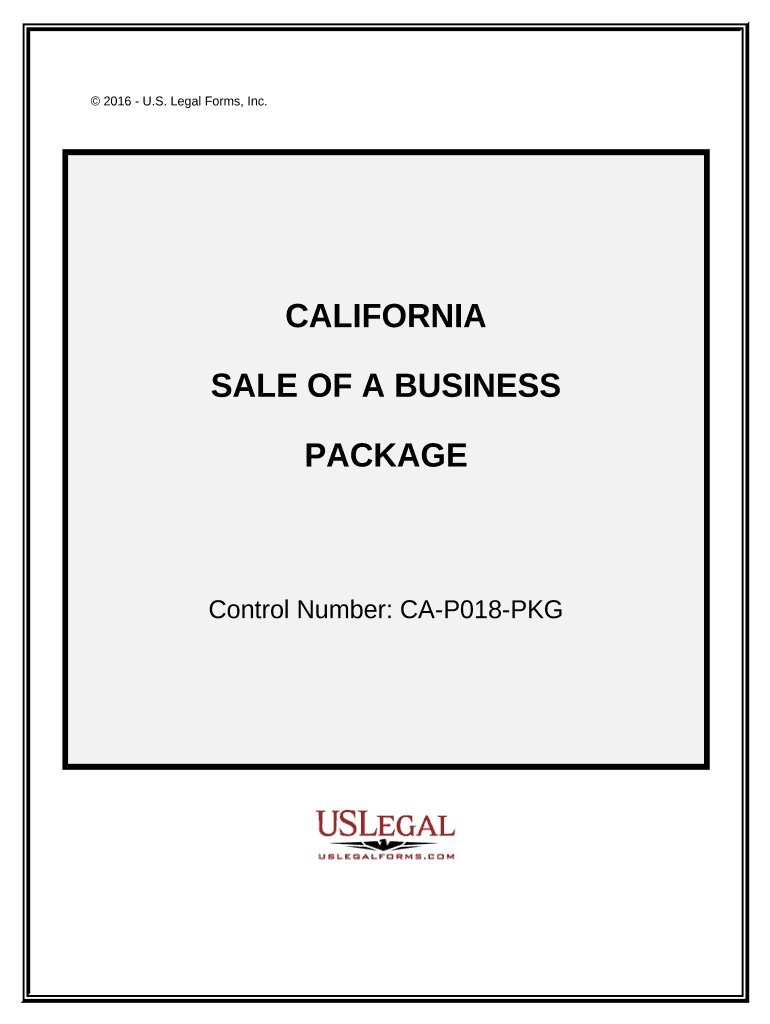 Sale of a Business Package - California Preview on Page 1