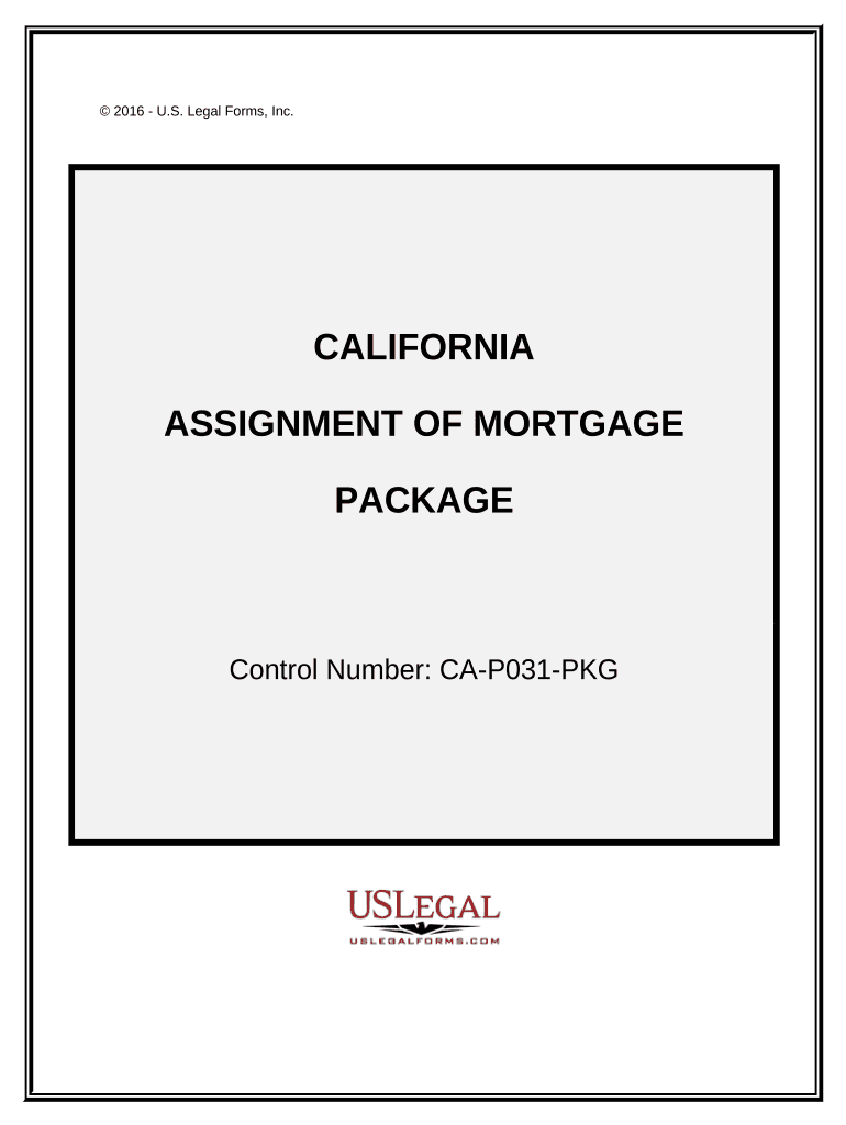 Assignment of Mortgage Package - California Preview on Page 1