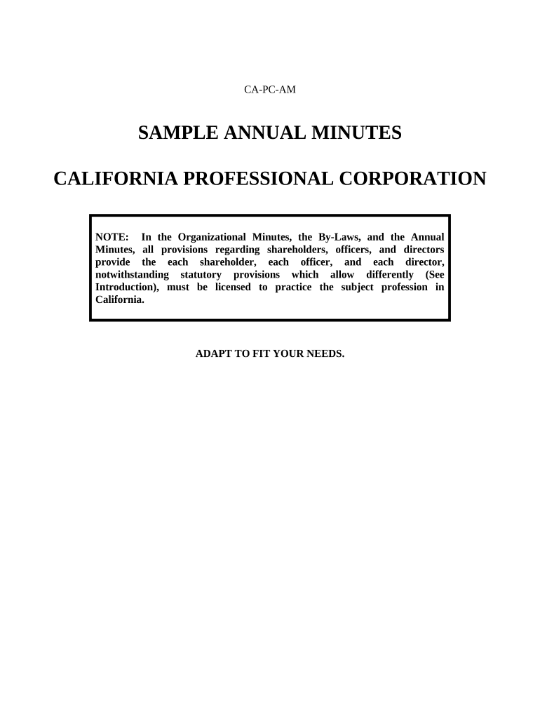 ca professional corporation Preview on Page 1