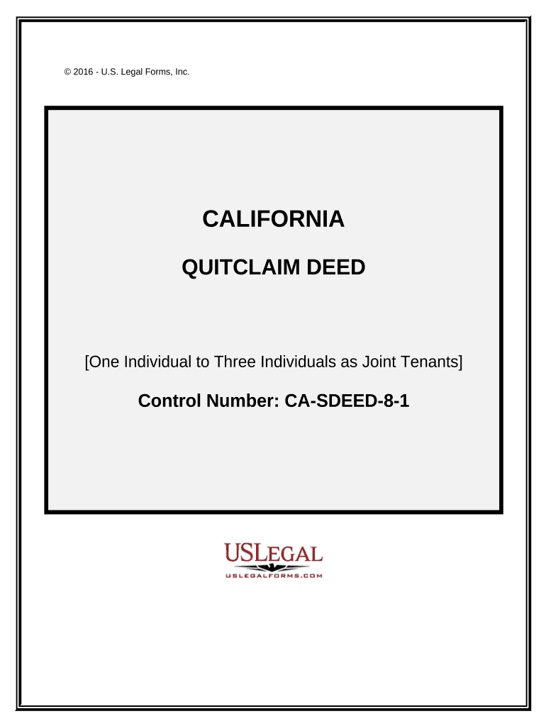 joint tenancy quit claim deed Preview on Page 1.