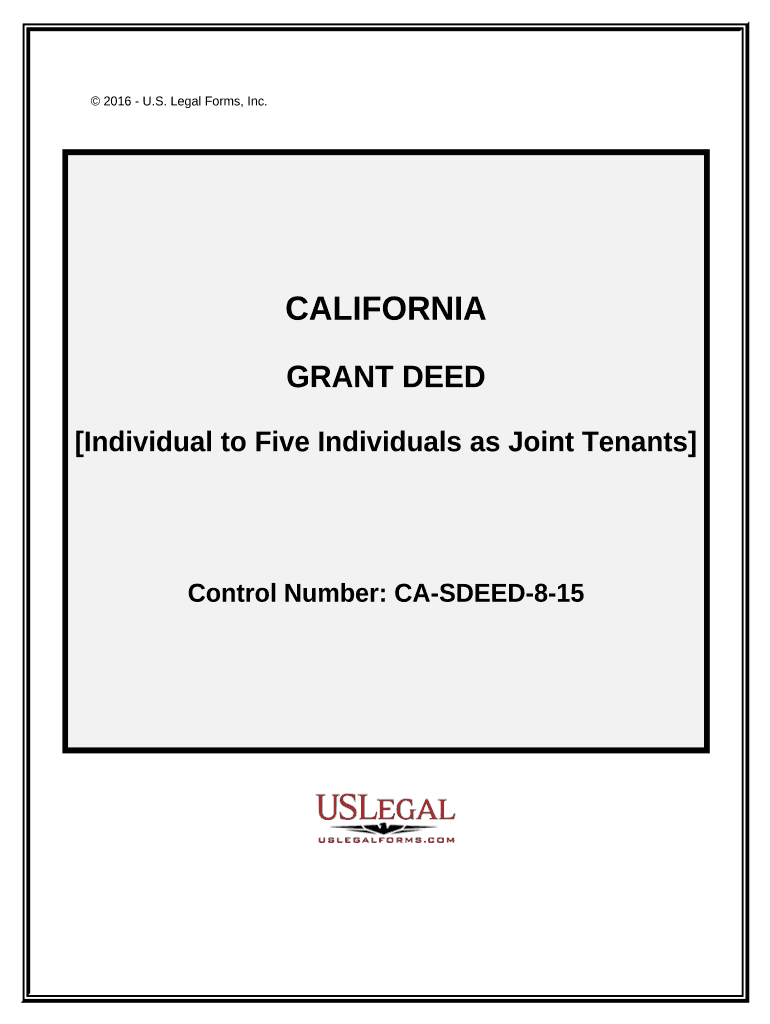 joint tenancy grant deed form california Preview on Page 1