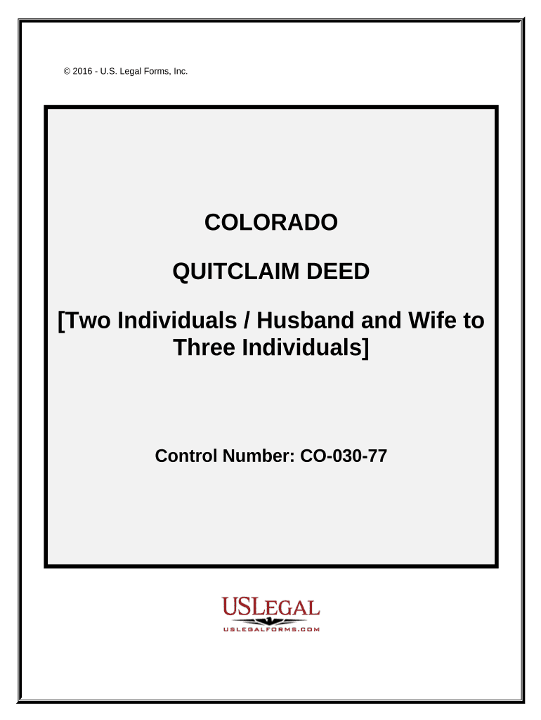 co quitclaim deed Preview on Page 1