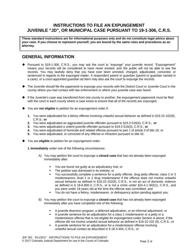 expungement juvenile colorado Preview on Page 1