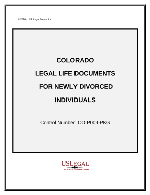 Newly Divorced Individuals Package - Colorado