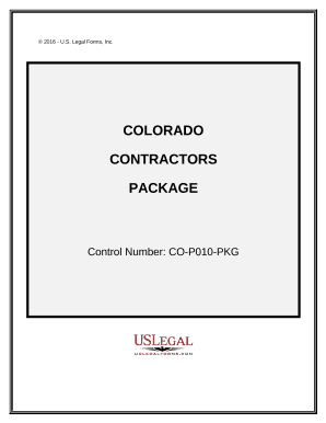 Contractors Forms Package - Colorado