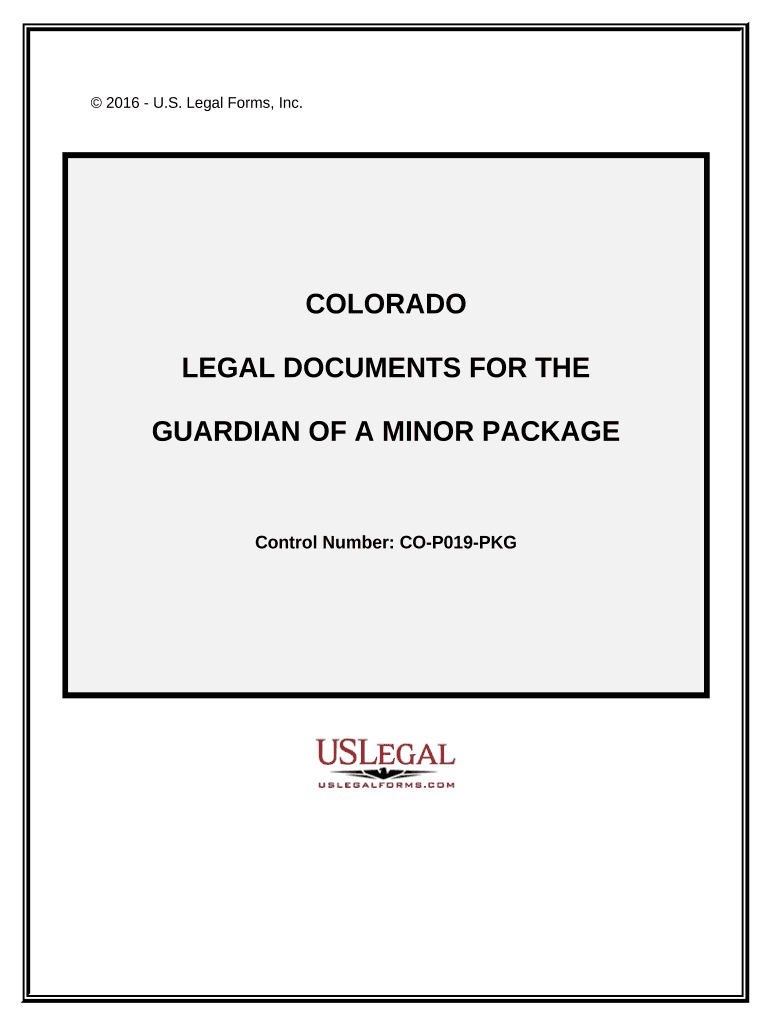 Legal Documents for the Guardian of a Minor Package - Colorado Preview on Page 1