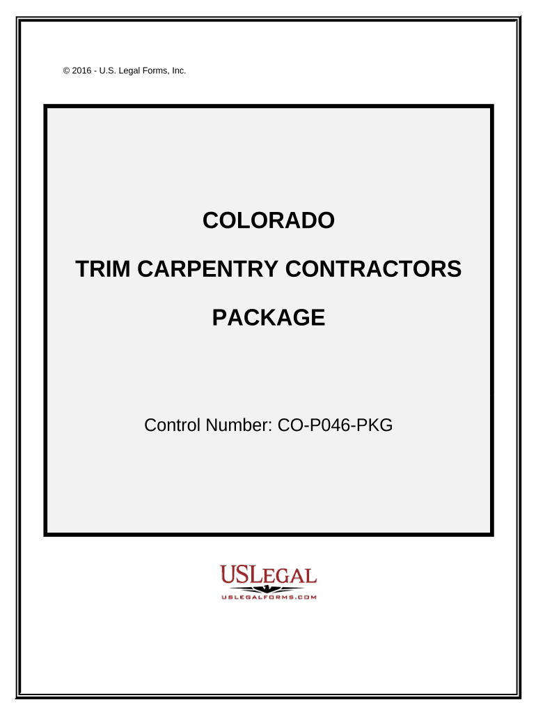 Trim Carpentry Contractor Package - Colorado Preview on Page 1