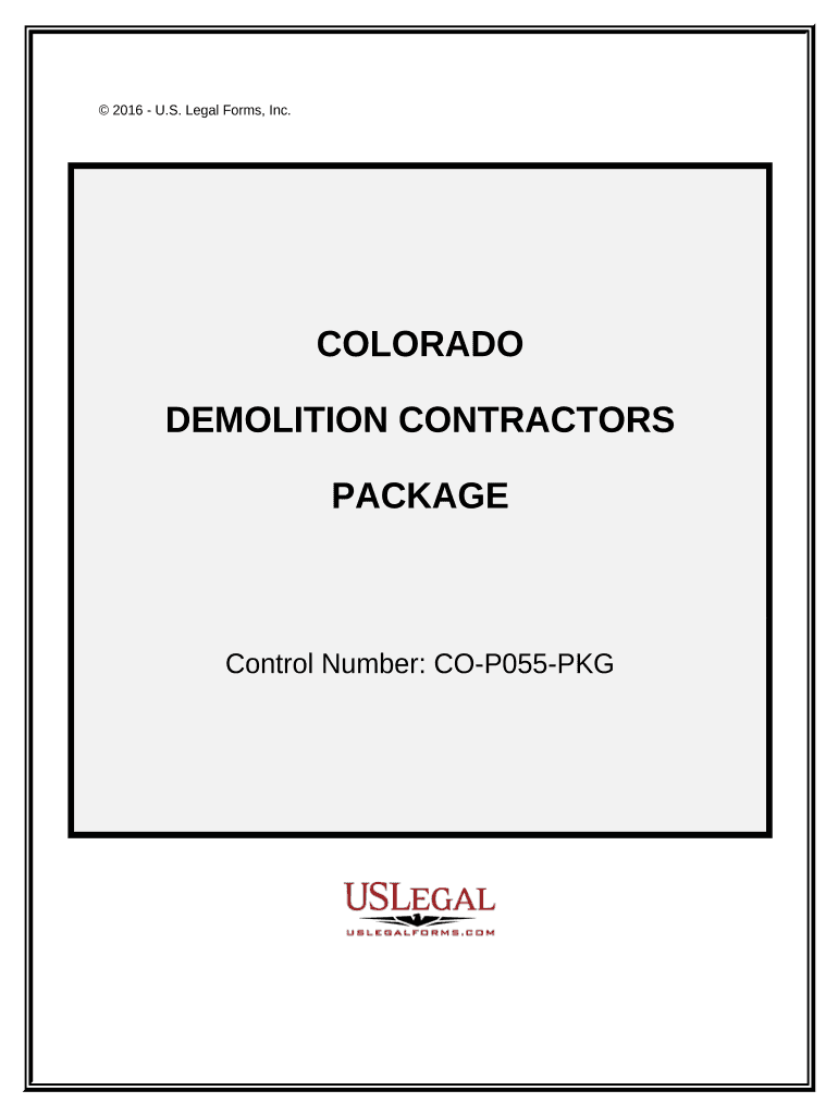 Demolition Contractor Package - Colorado Preview on Page 1