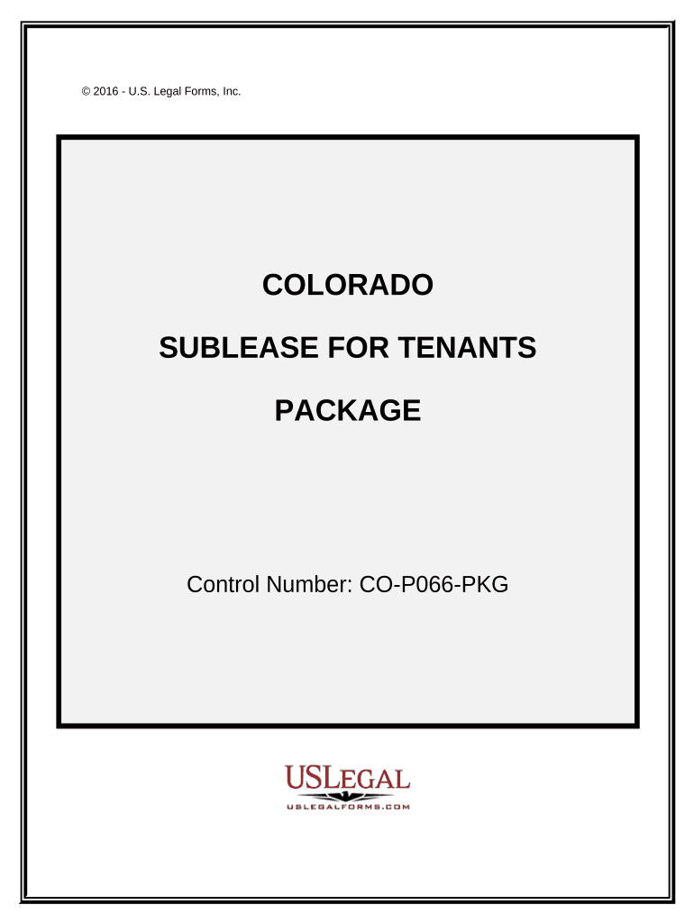 Landlord Tenant Sublease Package - Colorado Preview on Page 1