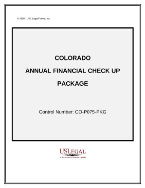 Annual Financial Checkup Package - Colorado