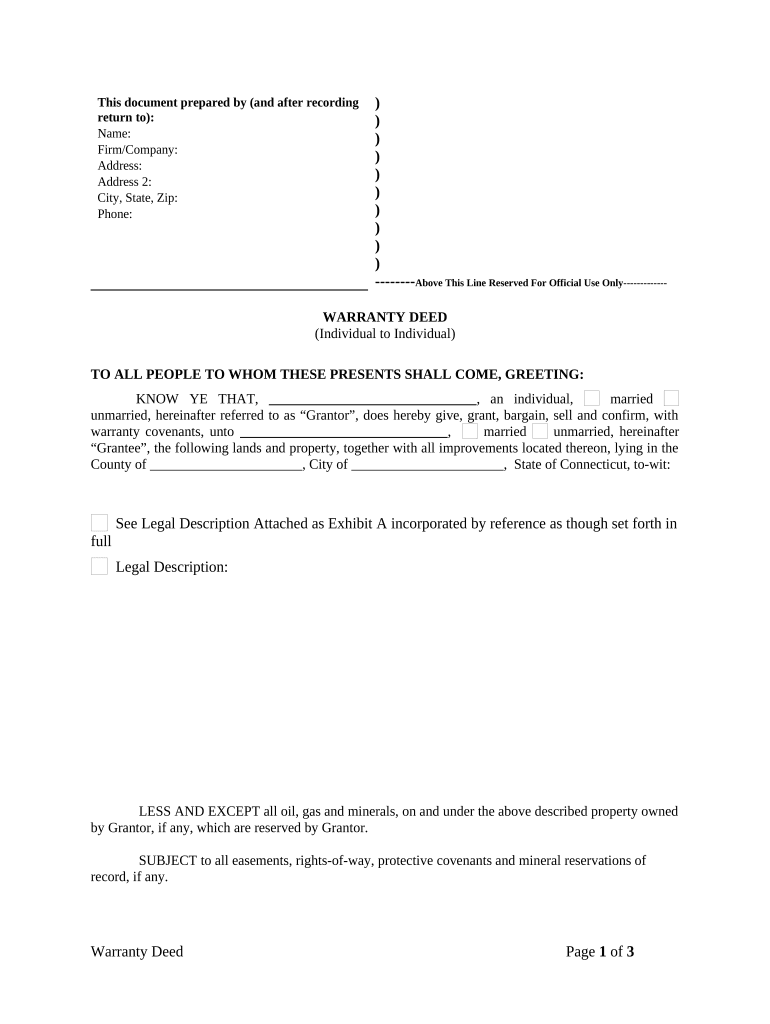 ct warranty deed Preview on Page 1