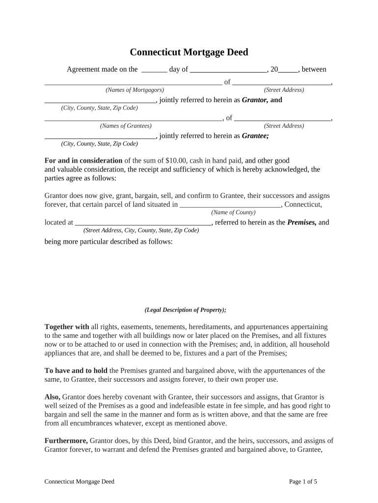 signed mortgage deed Preview on Page 1