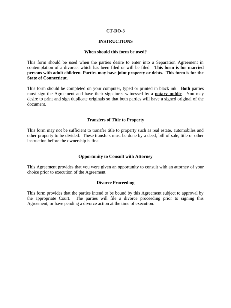 typical divorce settlement connecticut Preview on Page 1