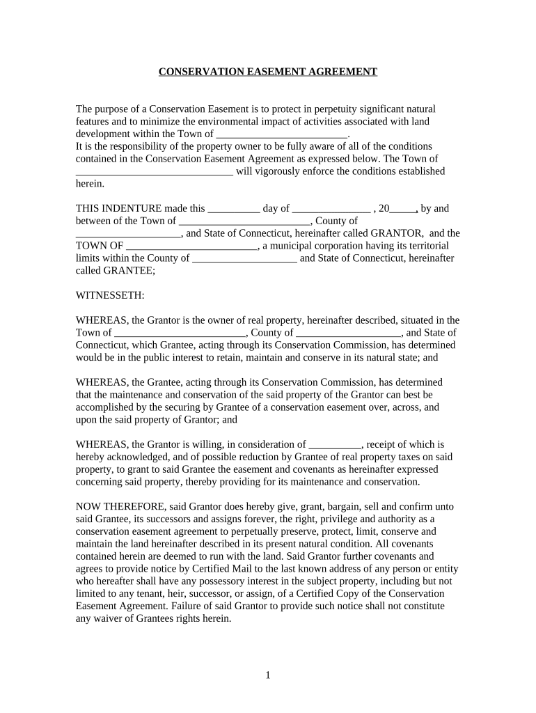 conservation easement agreement Preview on Page 1