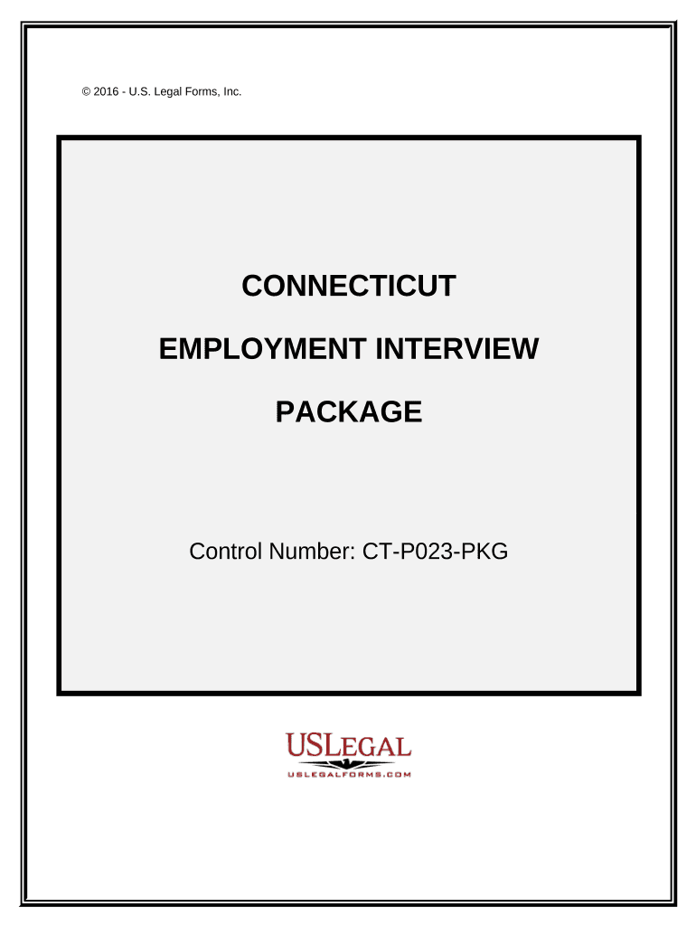 Employment Interview Package - Connecticut Preview on Page 1.