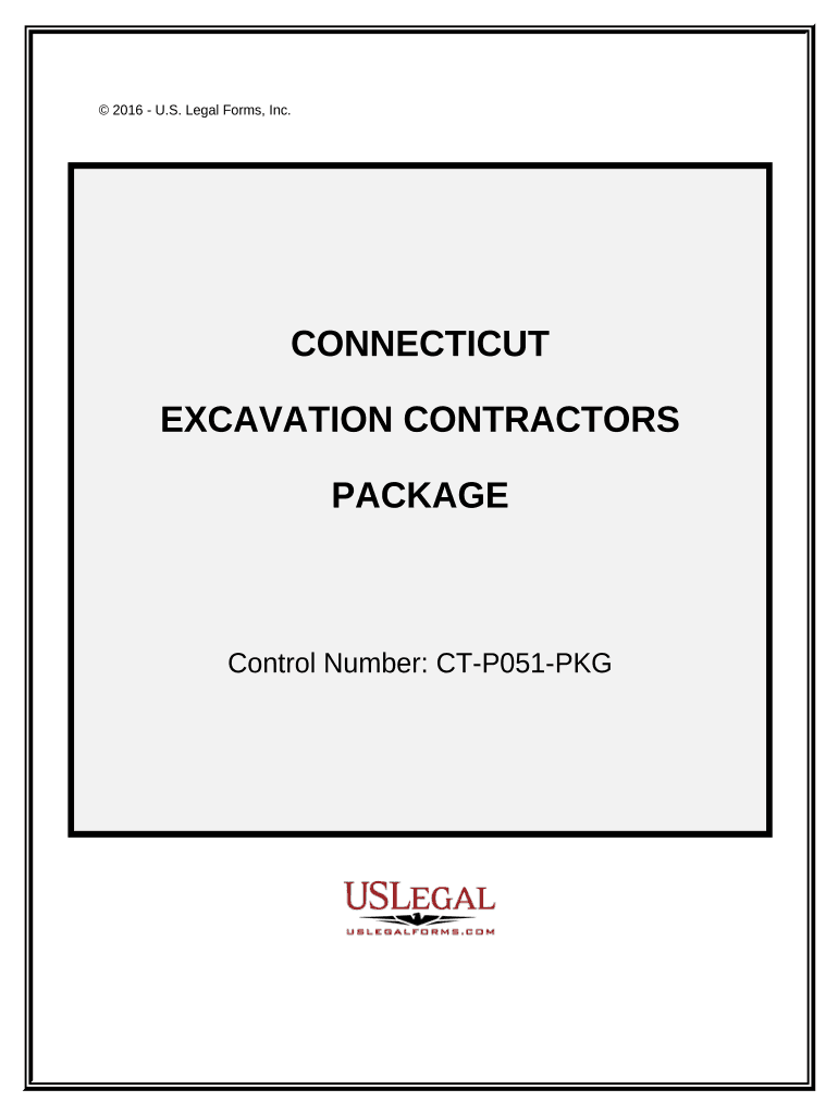 Excavation Contractor Package - Connecticut Preview on Page 1.