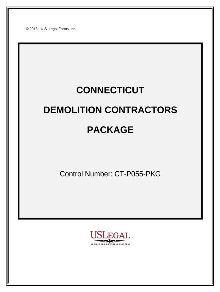 Demolition Contractor Package - Connecticut Preview on Page 1