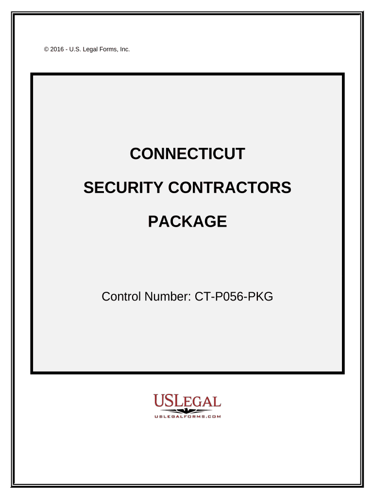 Security Contractor Package - Connecticut Preview on Page 1.